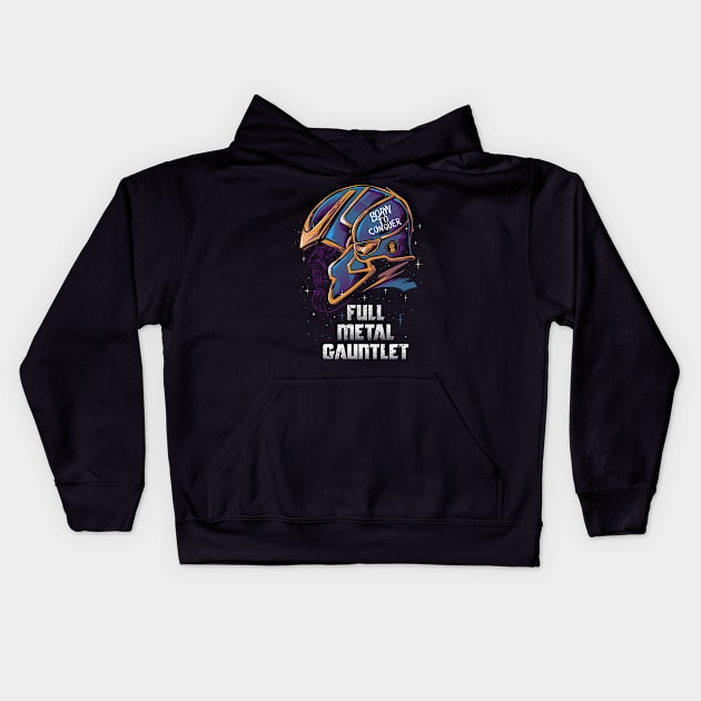 Full Metal Gauntlet Kids Hoodie by Ilustrata